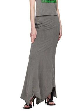 Ottolinger Gray Rolled Edge Maxi Skirt [S]